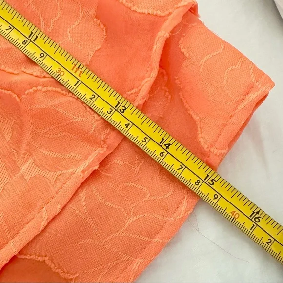 ๐ด ๐ BELONGSCI Shift Design Dress V-Neck 3/4 Bell Sleeve. Orange. Size M. NWT. - Picture 8 of 12